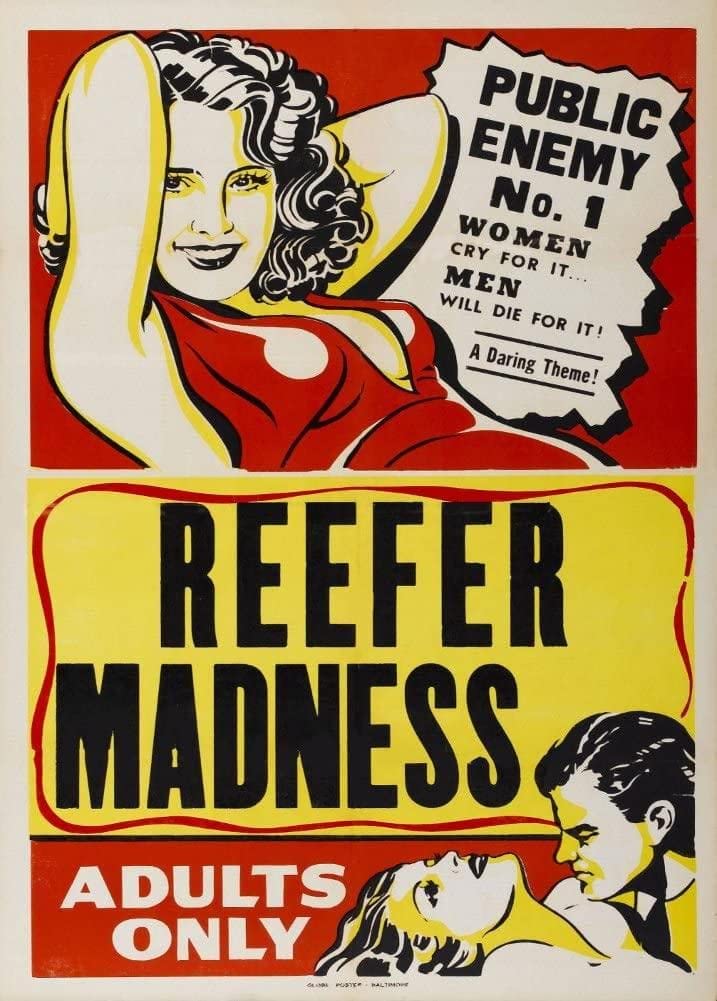 RPW Roystone Print Works Vintage Anti-Drug Propaganda 'Reefer Madness Public Enemy Number One', U.S.A, 1936, Reproduction 250gsm A4 & A3 Classic Vintage Poster wall art poster – printed in Yorkshire