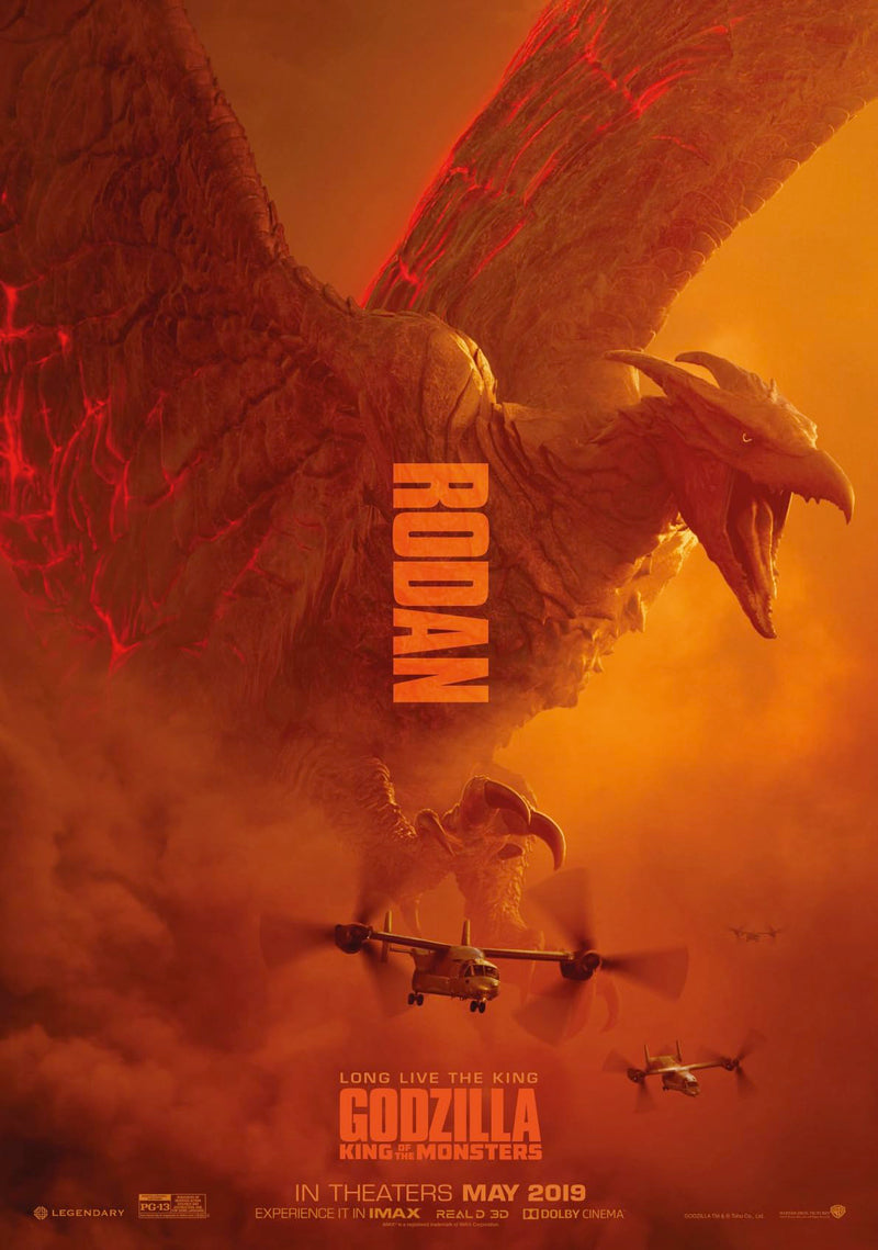 Godzilla King of monsters Rodan Reproduction Classic Movie Film and Theatre Poster wall art print wall art poster – printed in Yorkshire