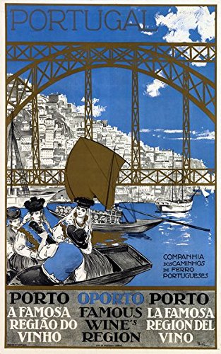 Funky Print Vintage Porto Portugal Tourism Poster Wall Art A3 & A4 wall art poster – printed in Yorkshire