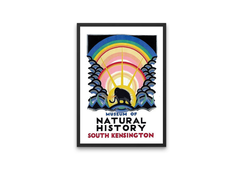Travel Poster Advert Museum of natural History London Railway Poster Wall Art Print A4 & A3 wall art poster – printed in Yorkshire