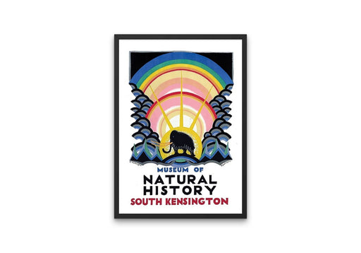 Travel Poster Advert Museum of natural History London Underground Railway Poster Wall Art Print A4 & A3 wall art poster – printed in Yorkshire