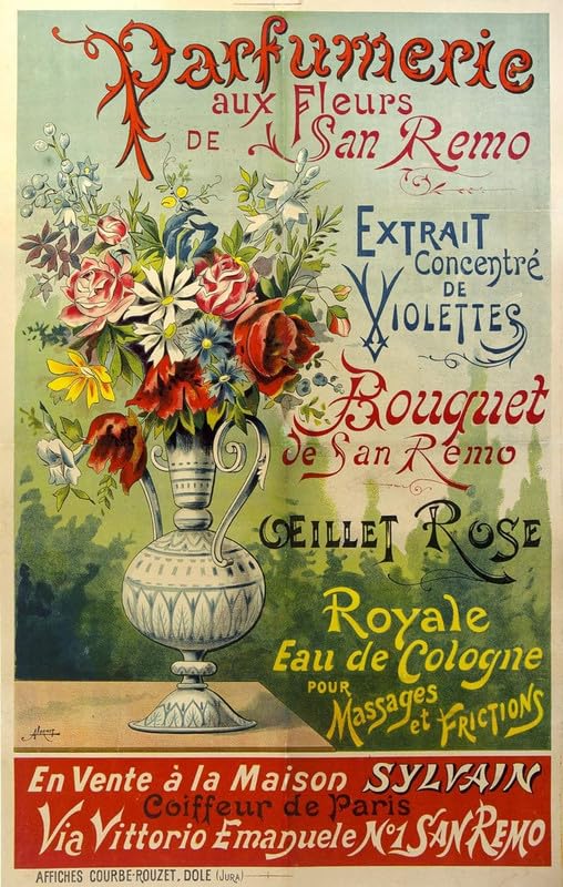 Funky Print French Perfume Shop Advert 1900 Art Nouveau Poster wall art poster – printed in Yorkshire