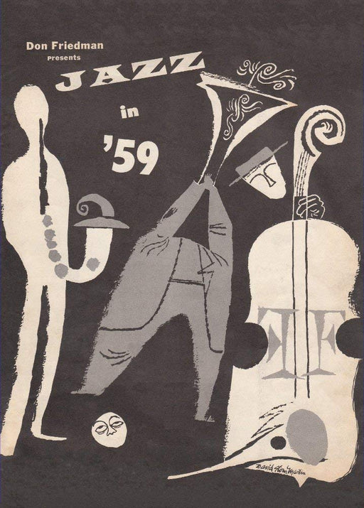 RPW Roystone Print Works Vintage Music 'New York Jazz Festival', U.S.A, 1959, Reproduction 250gsm Gloss A4 & A3 Vintage Poster wall art poster – printed in Yorkshire