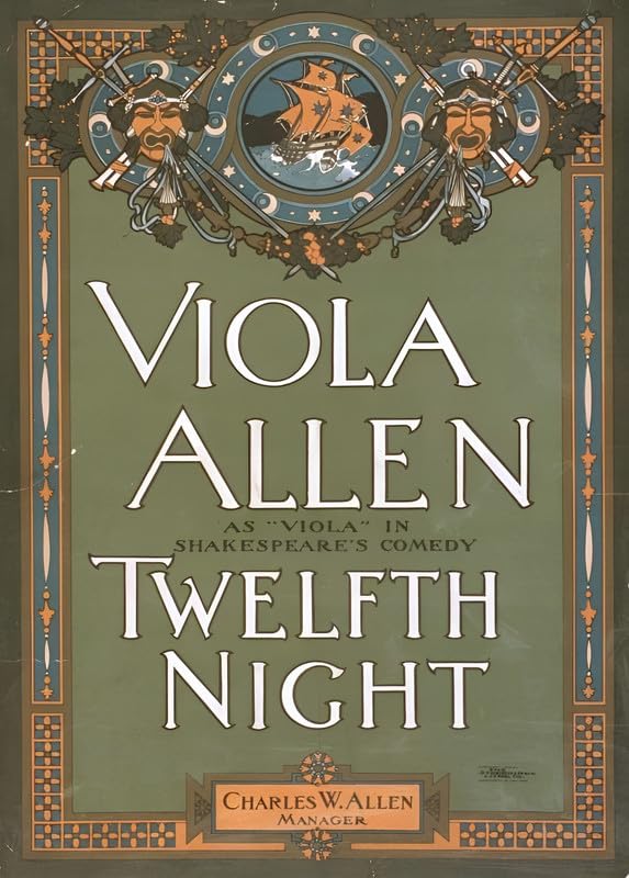 Shakespere twelfth Night wall art poster print Vintage wall art poster – printed in Yorkshire