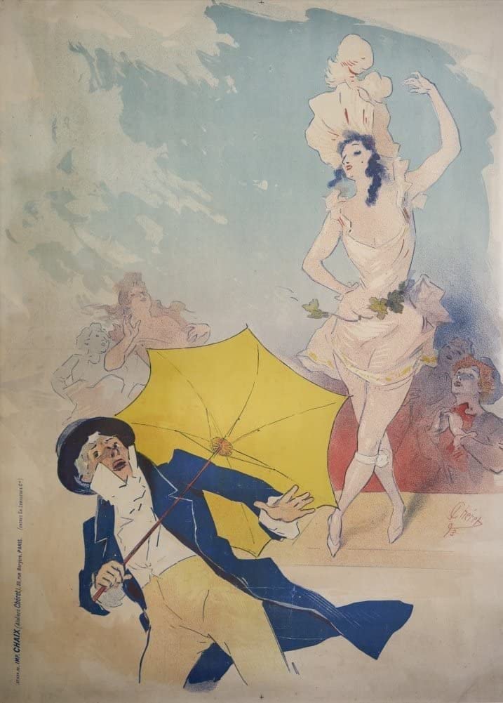 RPW Roystone Print Works Jules Cheret 'Folies-Bergere La Loie Fuller', France, 1893, Reproduction 250gsm A4 & A3 Vintage Classic Art Nouveau Poster wall art poster – printed in Yorkshire