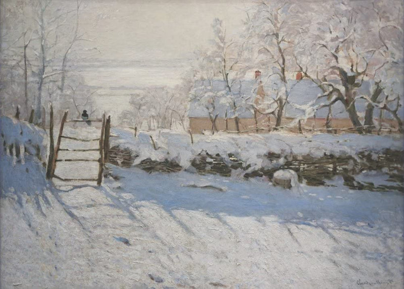 Claude Monet 'The Magpie', France, 1868-69, Impressionism, Reproduction 250gsm A4 & A3 Vintage Classic Art Poster Print wall art poster – printed in Yorkshire