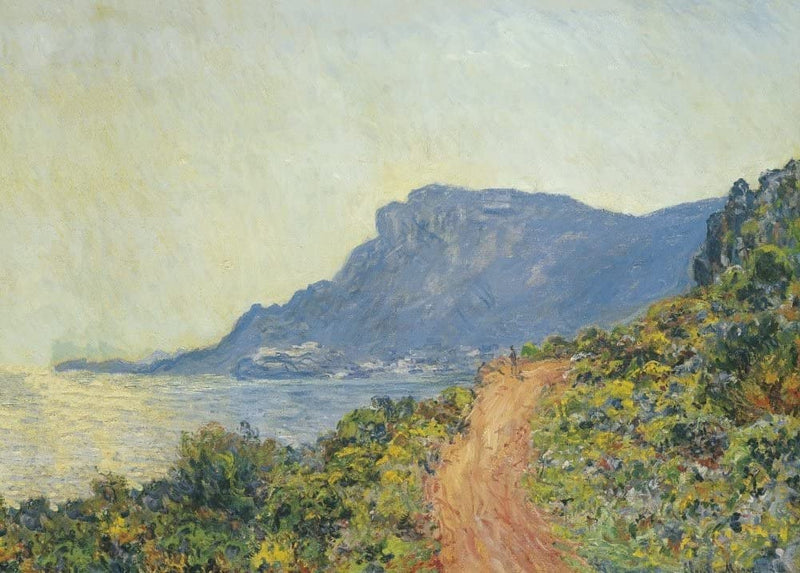 Claude Monet 'La Corniche Near Monaco', France, 1884, Impressionism, Reproduction 250gsm A4 & A3 Vintage Classic Art Poster Print wall art poster – printed in Yorkshire