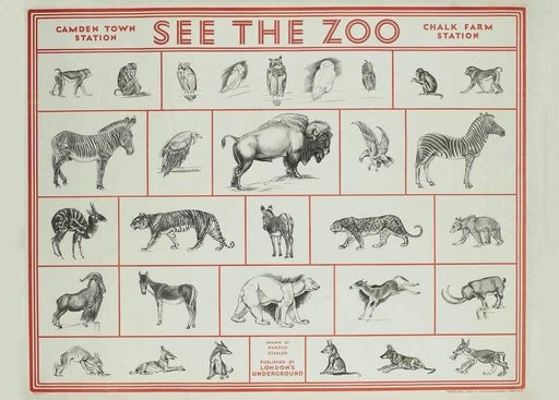 RPW Roystone Print Works Vintage Underground 'See The Joy', by Harold Stabler, 1872-1945, Reproduction Art Deco English Travel Poster wall art poster – printed in Yorkshire