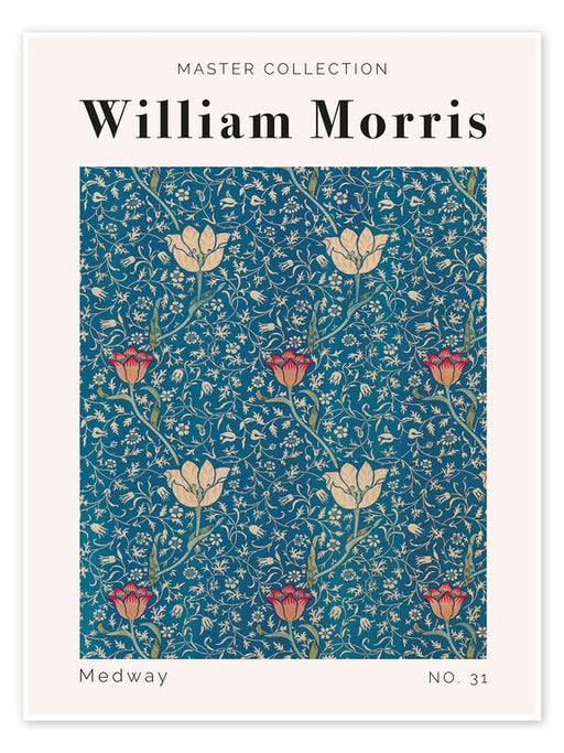 William Morris medway Vintage Floral Print Wall Art Poster Arts & Crafts Botanical Flower Home Decor Poster Print wall art poster – printed in Yorkshire