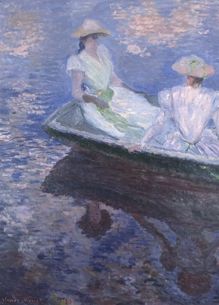 Claude Monet 'On The Boat, Detail', France, 1887, Impressionism, Reproduction 250gsm A4 & A3 Vintage Classic Art Poster Print wall art poster – printed in Yorkshire