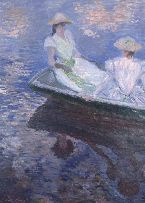 Claude Monet 'On The Boat, Detail', France, 1887, Impressionism, Reproduction 250gsm A4 & A3 Vintage Classic Art Poster Print wall art poster – printed in Yorkshire