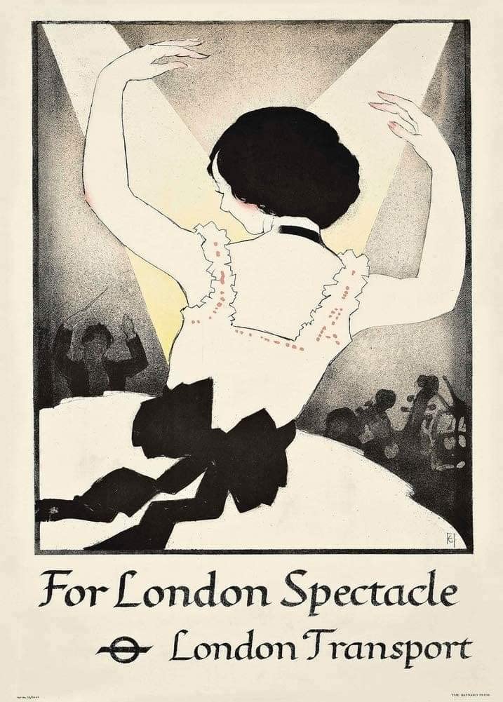 Funky Print Vintage London Underground 'The Spectacle', by Francis Ernest Jackson, Reproduction Art Deco English Travel Poster wall art poster – printed in Yorkshire