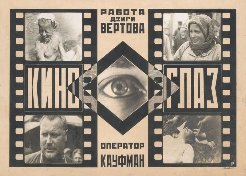 Alexander Rodchenko 'Kino-Eye' Directed by Dziga Vertov, 1924, Reproduction 250gsm A4 & A3 Vintage Russian Constructivism Poster Print wall art poster – printed in Yorkshire