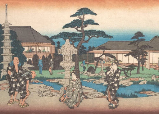 RPW Roystone Print Works Hiroshige 'The Daikokuya at Mukojima', Japan, 19th Century, Reproduction gloss A4 & A3 Vintage Classic Ukiyo-e Art Poster wall art poster – printed in Yorkshire