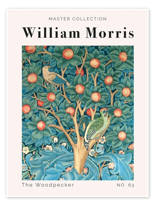 William Morris the woodpecker Vintage Floral Print Wall Art Poster Arts & Crafts Botanical Flower Home Decor Poster Print wall art poster – printed in Yorkshire