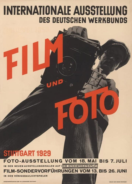 RPW Roystone Print Works Vintage Film and Theatre 'Stuttgart Film and Photo Exhibition', 1929, Reproduction 250gsm A4 & A3 German Constructivism Bauhaus Poster wall art poster – printed in Yorkshire