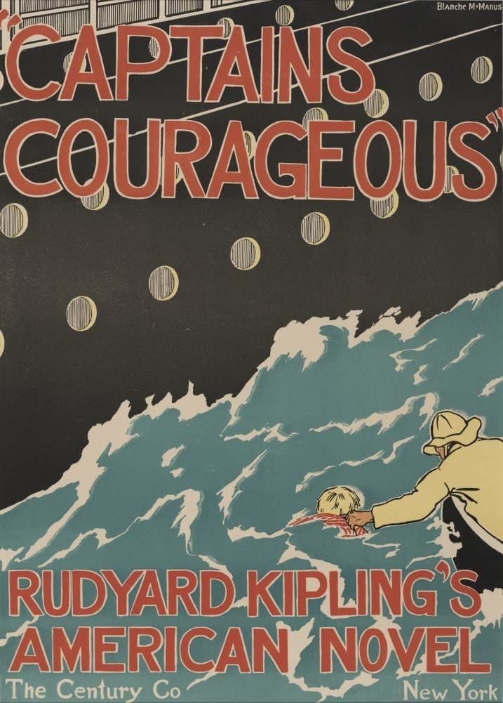 RPW Roystone Print Works Vintage Toys, Nursery and Fairytales 'Rudyard Kipling's Captains Courageous', England, 19th Century, Reproduction 250gsm A4 & A3 Vintage Children's Poster wall art poster – printed in Yorkshire