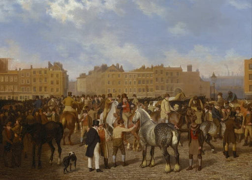 RPW Roystone Print Works Jacques Laurent Agasse 'Old Smithfield Market, Detail', Switzerland, 1824, Reproduction 250gsm A4 & A3 Vintage Classic Art Poster wall art poster – printed in Yorkshire