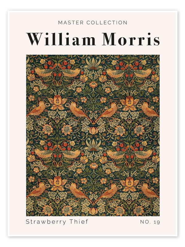 William Morris strawberry theif no 19 Vintage Floral Print Wall Art Poster Arts & Crafts Botanical Flower Home Decor Poster Print wall art poster – printed in Yorkshire