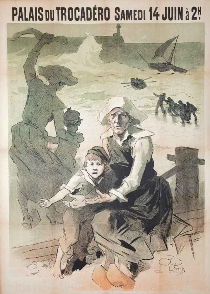 RPW Roystone Print Works Jules Cheret 'Paris du Trocadero', France, 1897, Reproduction 250gsm A4 & A3 Vintage Classic Art Nouveau Poster wall art poster – printed in Yorkshire