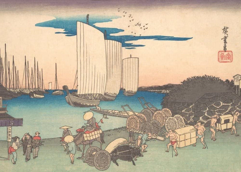 RPW Roystone Print Works Hiroshige 'Takanawa no Yukei', Japan, 19th Century, Reproduction gloss A4 & A3 Vintage Classic Ukiyo-e Art Poster wall art poster – printed in Yorkshire