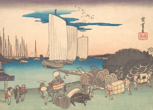 RPW Roystone Print Works Hiroshige 'Takanawa no Yukei', Japan, 19th Century, Reproduction gloss A4 & A3 Vintage Classic Ukiyo-e Art Poster wall art poster – printed in Yorkshire