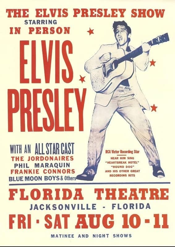Funky Print elvis presley Retro Vintage Rock Concert Gig Poster Wall Art wall art poster – printed in Yorkshire