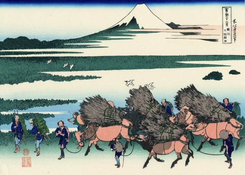 RPW Roystone Print Works Hokusai 'ONO Shindon in The Suraga Province', Japanese, 18-19th Century, Reproduction gloss A4 & A3 Ukiyo-e Classic Art Poster wall art poster – printed in Yorkshire