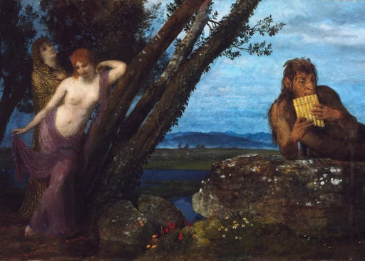 Arnold Bocklin 'Spring Evening, Detail', Switzerland, 1879, Reproduction 250gsm A4 & A3 Vintage Classic Art Poster Print wall art poster – printed in Yorkshire