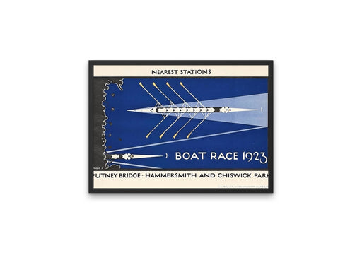 RPW Roystone Print Works Vintage London Underground 'The Boat Race', 1923, Reproduction Art Deco English Travel Poster wall art poster – printed in Yorkshire