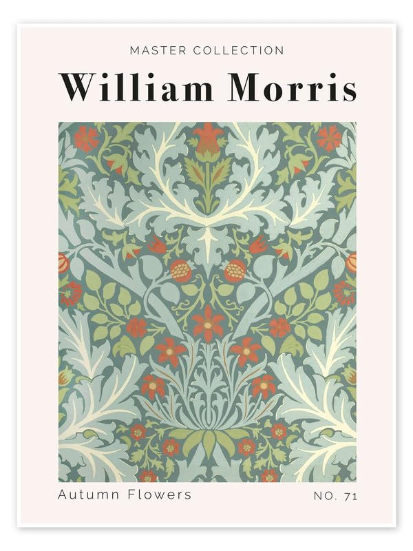 William Morris autumn flowers Vintage Floral Print Wall Art Poster Arts & Crafts Botanical Flower Home Decor Poster Print wall art poster – printed in Yorkshire