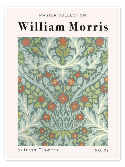 William Morris autumn flowers Vintage Floral Print Wall Art Poster Arts & Crafts Botanical Flower Home Decor Poster Print wall art poster – printed in Yorkshire