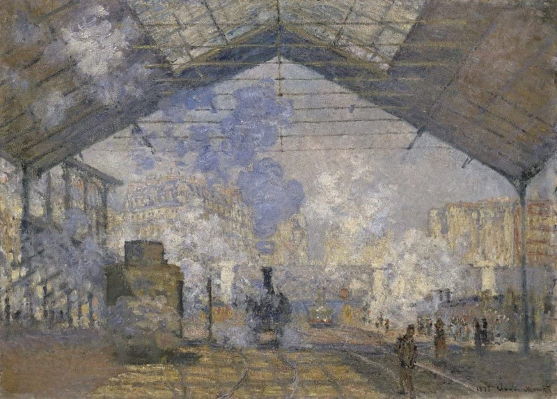 Claude Monet 'The Saint-Lazare Station', France, 1877, Impressionism, Reproduction 250gsm A4 & A3 Vintage Classic Art Poster Print wall art poster – printed in Yorkshire