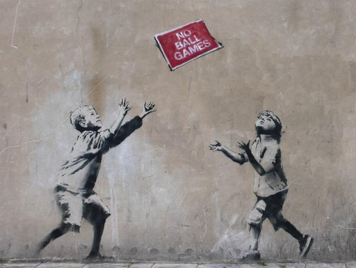 Banksy - No Ball Games - Wall Art Poster Print Picture Photo A4/A3 wall art poster – printed in Yorkshire