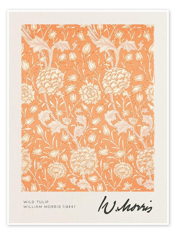 William Morris wild tulip Vintage Floral Print Wall Art Poster Arts & Crafts Botanical Flower Home Decor Poster Print wall art poster – printed in Yorkshire