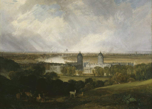 RPW Roystone Print Works J.M.W Turner 'London from Greenwich Park', England, 1800, Reproduction 250gsm Gloss A4 & A3 Vintage Poster wall art poster – printed in Yorkshire