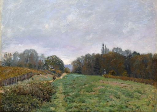 Alfred Sisley 'Landscape at Louveciennes', 1873, British, Impressionism, Reproduction 250gsm A4 & A3 Vintage Classic Art Poster Print wall art poster – printed in Yorkshire