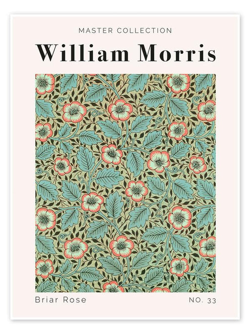 William Morris briar rose Vintage Floral Print Wall Art Poster Arts & Crafts Botanical Flower Home Decor Poster Print wall art poster – printed in Yorkshire