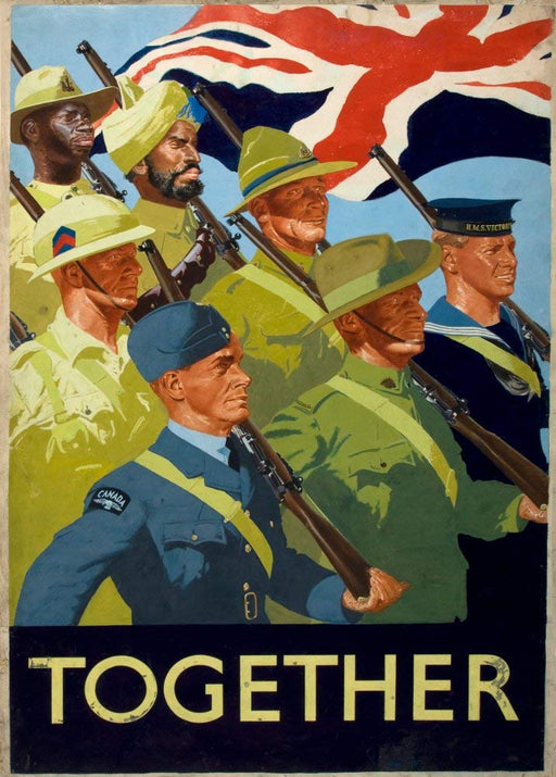 RPW Roystone Print Works Vintage British WW11 Propaganda 'Unity of Strength', England, 1939-45, Reproduction 250gsm Gloss A4 & A3 Vintage British Propaganda Poster wall art poster – printed in Yorkshire