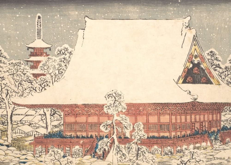 RPW Roystone Print Works Hiroshige 'Asakusa Kinryusan Toshi no Ichi', Japan, 19th Century, Reproduction gloss A4 & A3 Vintage Classic Ukiyo-e Art Poster wall art poster – printed in Yorkshire