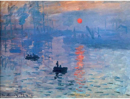 Funky Print Claude Monet Impression Sunrise Art Print A4 Unframed Rectangular Wall Art Home Office, Living Room wall art poster – printed in Yorkshire