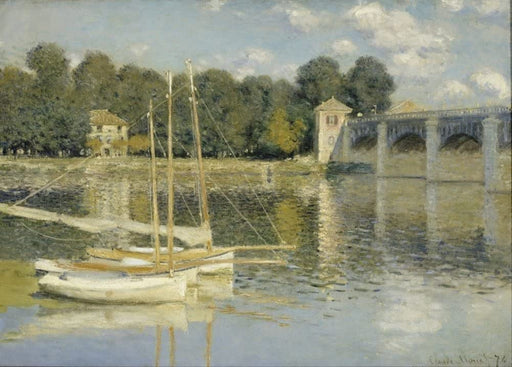 Claude Monet 'The Argenteuil Bridge', France, 1874, Impressionism, Reproduction 250gsm A4 & A3 Vintage Classic Art Poster Print wall art poster – printed in Yorkshire