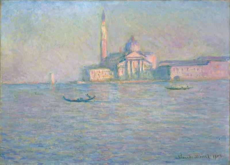 Claude Monet 'The Church of San Giorgio Maggiore, Venice', France, 1908, Impressionism, Reproduction 250gsm A4 & A3 Vintage Classic Art Poster Print wall art poster – printed in Yorkshire