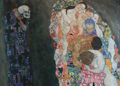 Funky Print Gustav Klimt 'Death and Life, Detail', Austria, 1910-1915, Reproduction 200gsm A3 Vintage Classic Art Poster wall art poster – printed in Yorkshire
