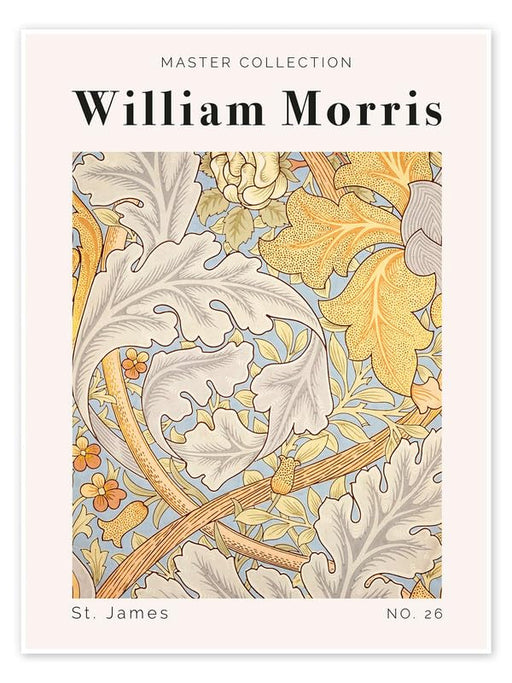 William Morris st james Vintage Floral Print Wall Art Poster Arts & Crafts Botanical Flower Home Decor Poster Print wall art poster – printed in Yorkshire