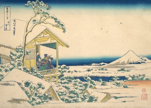 RPW Roystone Print Works Hokusai 'Morning After The Snow at Koishikawa in Edo', Japan, 18-19th Century, Reproduction gloss A4 & A3 Ukiyo-e Classic Art Poster wall art poster – printed in Yorkshire