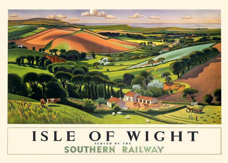 Vintage Railway Poster Wall Art A3 & A4 Isle of Wight Southern Rail Train Travel Advertising ART Print wall art poster – printed in Yorkshire
