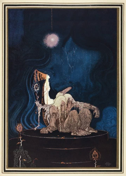 Kay Nielsen 'The Three Princesses in The Blue Mountain', from 'East of The Sun and West of The Moon', Denmark, 1914, Reproduction 250gsm A4 & A3 Vintage Classic Art Nouveau Poster wall art poster – printed in Yorkshire