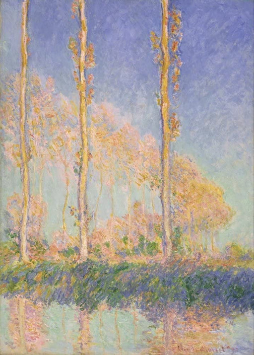 Claude Monet 'Poplars', France, 1891, Reproduction Vintage 250gsm A4 & A3 Classic Poster Print wall art poster – printed in Yorkshire