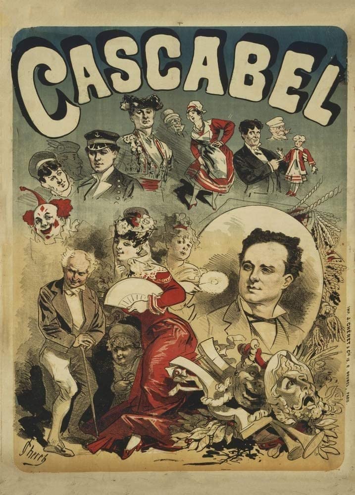 RPW Roystone Print Works Jules Cheret 'Cascabel', France, 1877-79, Reproduction 250gsm A4 & A3 Vintage Classic Art Nouveau Poster wall art poster – printed in Yorkshire